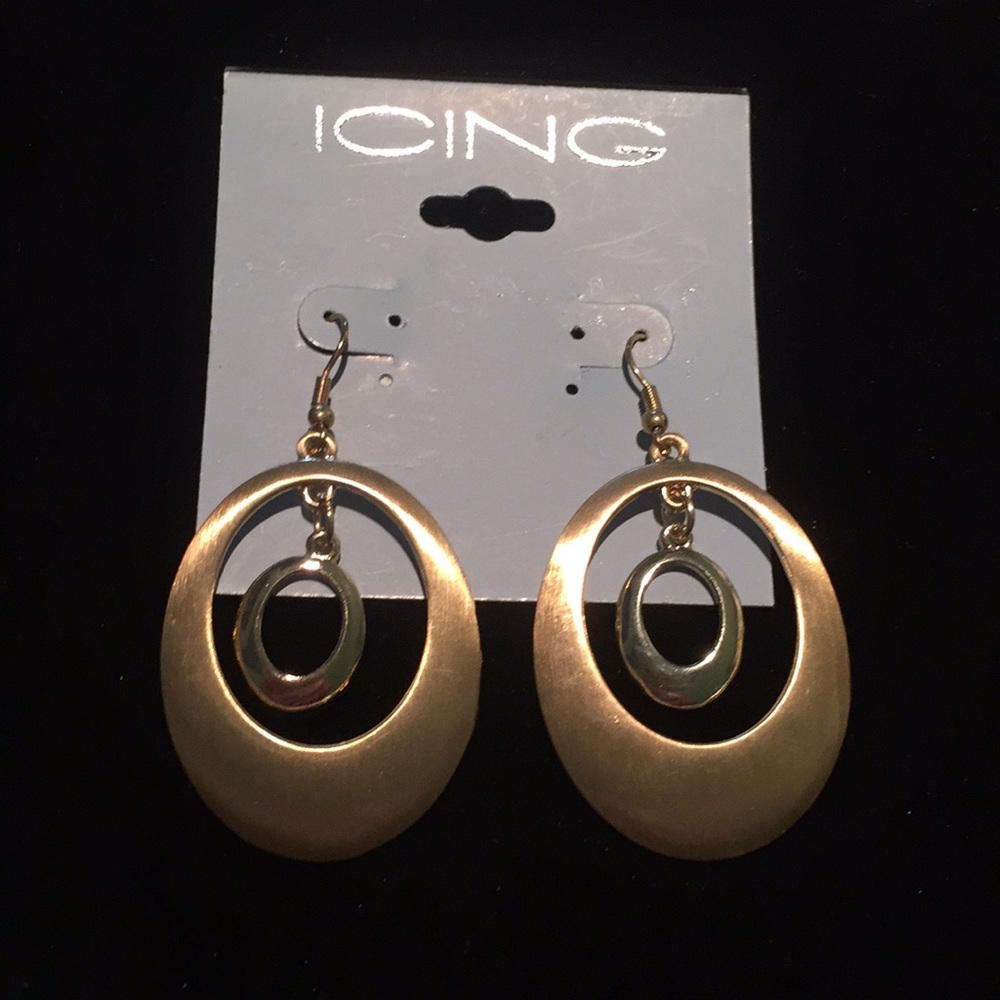 Gold dangle earrings